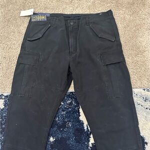 POLO RALPH LAUREN Men's Black Wash Chino Utility Cargo Pant 710671176004 38x32